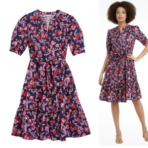 Draper James Loretta Shirt Dress Womens Fall Blooms Field Poppy